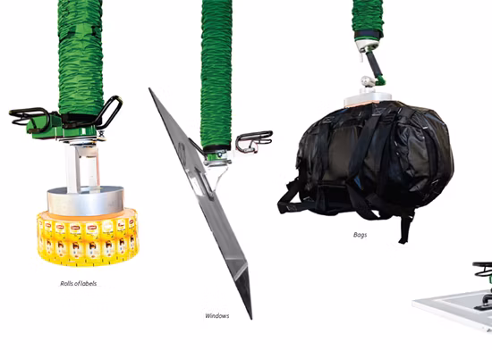Rouleaux de papier, tissu, cuir Palonnier à vide pour la manutention de boîtes