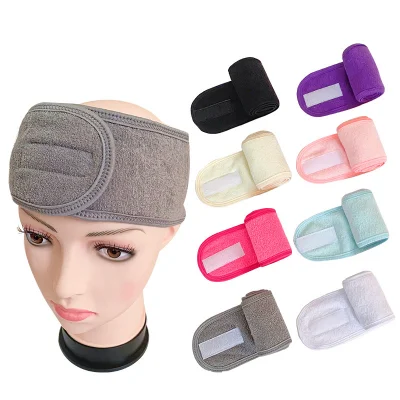 Bandeau Velcro SPA Maquillage Hairband Sport Accessoires de cheveux tricotés respirants