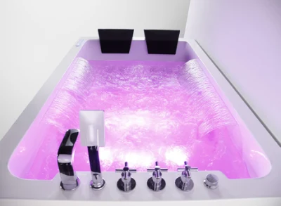 Baignoire SPA Acrylique Eau Massage Bain Moussant Bain À Remous Baignoire De Massage pour 2 Personnes avec Lumière LED M1813